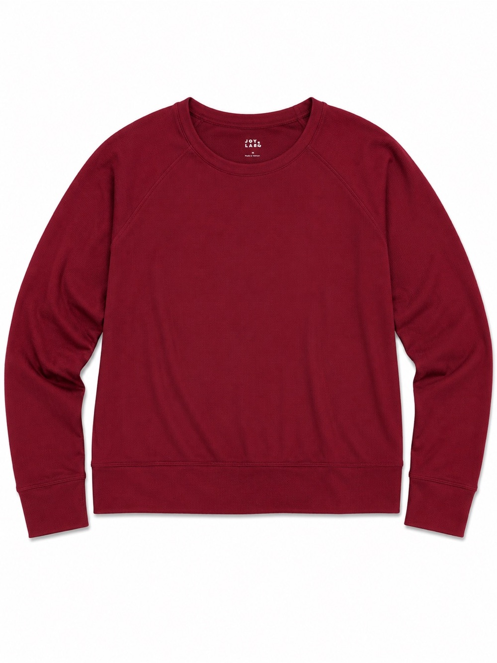 Jenni intimates Women's Long Sleeve Crewneck top - Burgundy
